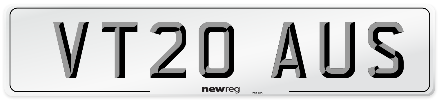 VT20 AUS Number Plate from New Reg